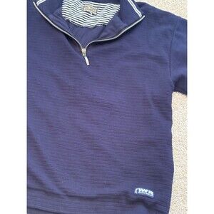 VTG Windstopper Airtex Swedish Design Quarter Zip Pullover Blue Mens L Preppy